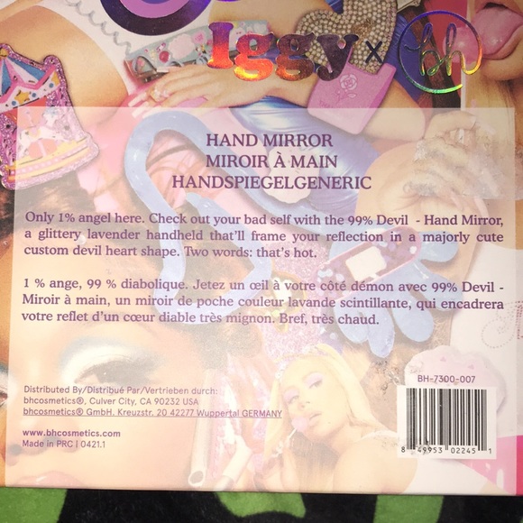 💜🆕BH Cosmetics x Iggy Azalea 99% Devil Sparkly Purple Hand Mirror BNIP!SO😈✨ - Picture 8 of 9